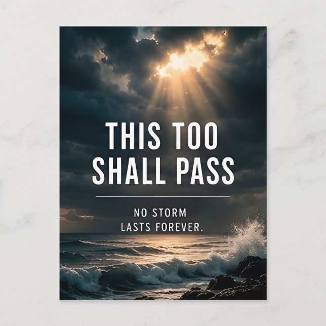 🌤️ This Too Shall Pass No Storm Lasts Forever Hop Postcard (Front)