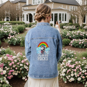 This Unicorn Rocks Guitar Denim Jacket