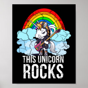This Unicorn Rocks Guitar Poster