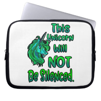This Unicorn Will Not Be Silenced Laptop Sleeve