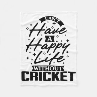 This Unique Design Is An Ideal Choice For Cricket  Fleece Blanket