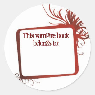 This Vampire book belongs to Classic Round Sticker