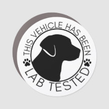 “This Vehicle Has Been Lab Tested” Circle Magnet