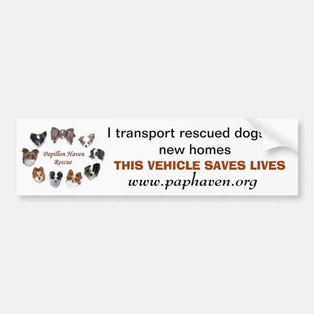 THIS VEHICLE SAVES LIVES BUMPER STICKER (Front)