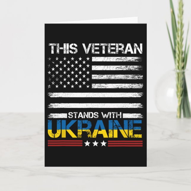 This Veteran Stands With Ukraine 1  Card (Front)