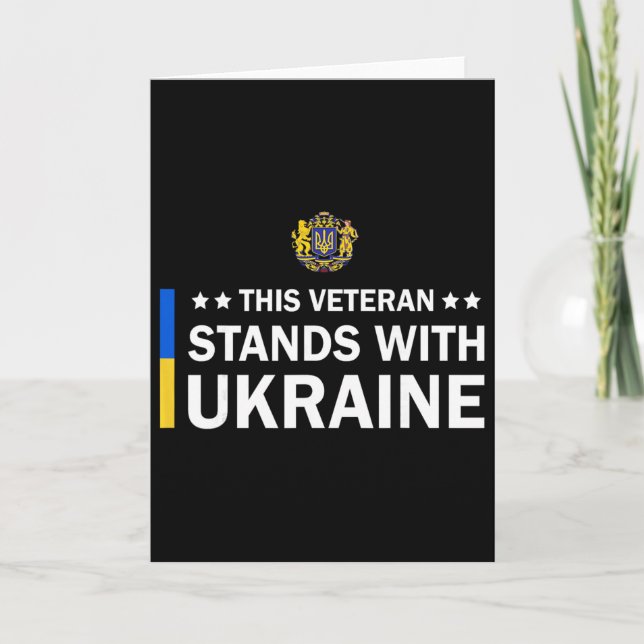 This Veteran Stands With Ukraine  Card (Front)