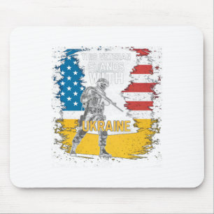 This Veteran Stands With Ukraine Support Ukraine V Mouse Pad