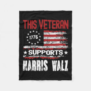 This Veteran Supports Harris Wheimer 2024 American Fleece Blanket