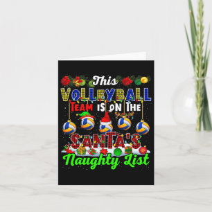 This Volleyball Team Is On Santa's Naughty List Xm Card