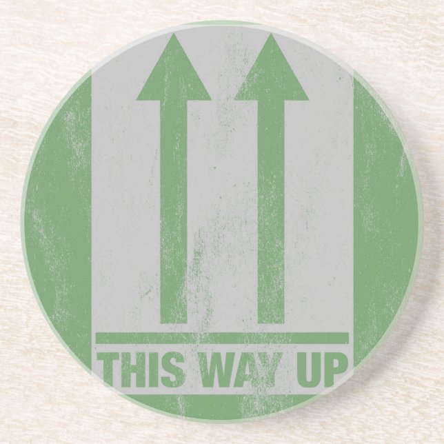 This way up sign coaster (Front)
