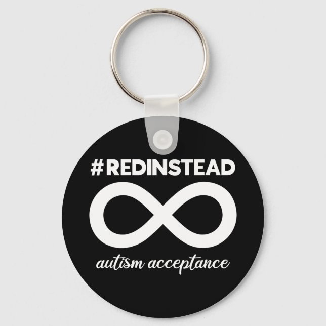 This wear red instead design will help bring accep key ring (Front)