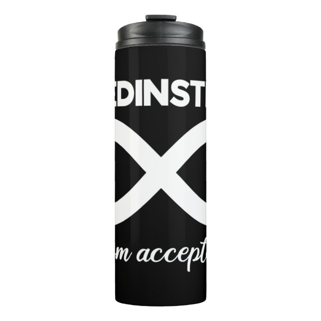 This wear red instead design will help bring accep thermal tumbler (Front)