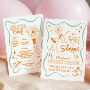 This Wife is a Show Girl Bachelorette Weekend Invitation