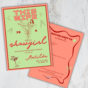 This Wife Is A Showgirl Bachelorette Girls Weekend Invitation
