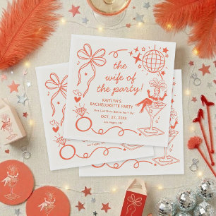 This Wife Is A Showgirl Bachelorette Party Napkin