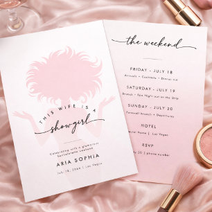 This Wife Is a Showgirl Bachelorette Weekend Party Invitation