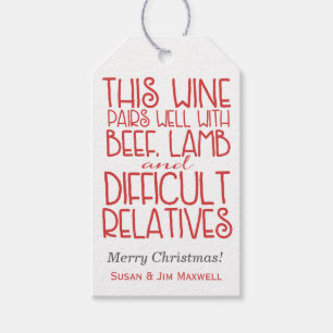 This Wine Pairs Well Custom Gift Tags