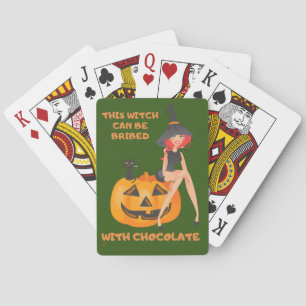 "THIS WITCH CAN BE BRIBED..." funny Playing Cards
