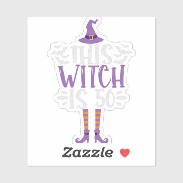 This Witch is 50th Funny Spooky Halloween Birthday (Sheet)