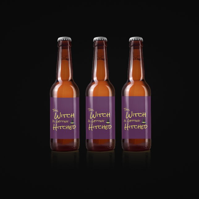This Witch Is Getting Hitched Beer Bottle Label (Creator Uploaded)