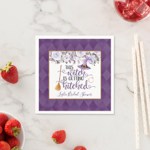 This Witch is Getting Hitched Napkin - Custom