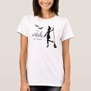 This Witch Loves To Party Silhouette Halloween T-Shirt