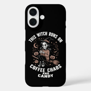This Witch Runs on Coffee, Chaos, and Candy iPhone 16 Case
