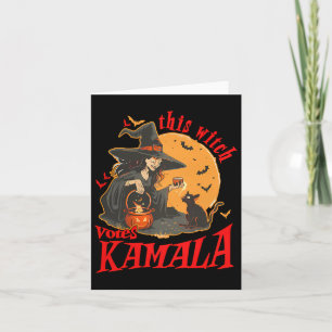 This Witch Votes Kamala Witchy Halloween Feminist Card