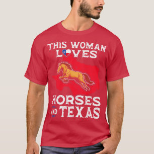 This Woman Loves Horses Texas T-Shirt