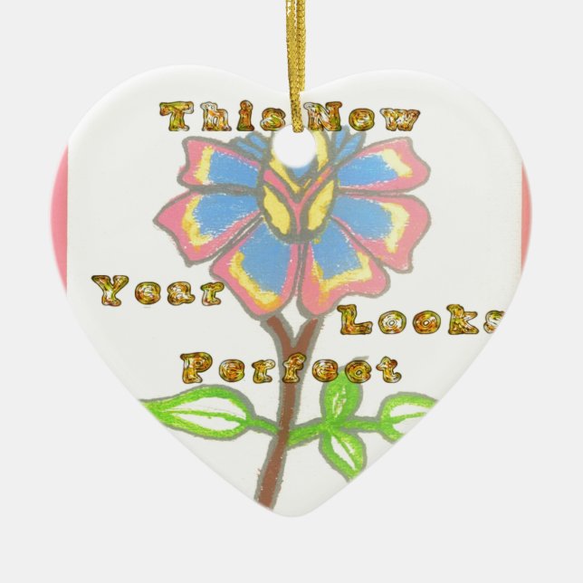 This Year Looks Perfect.jpg Ceramic Tree Decoration (Front)