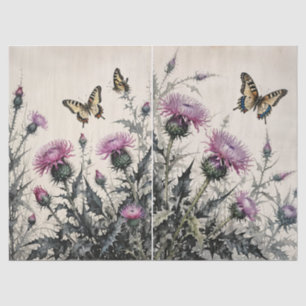 Thistle and Butterflies Tissue Paper