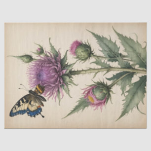 Thistle and Butterfly Print Tissue Paper
