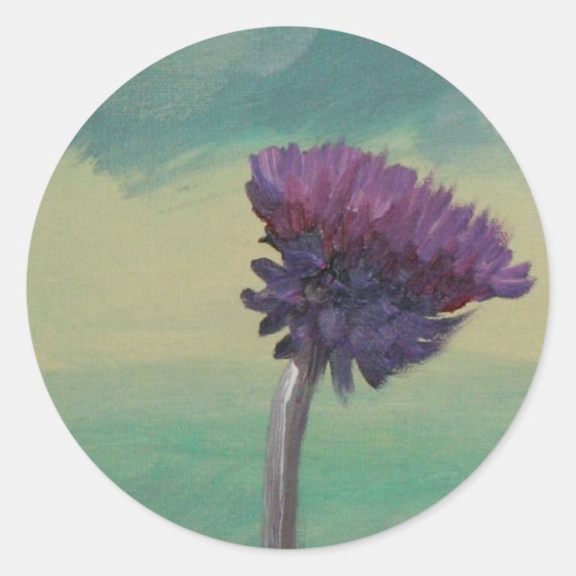"Thistle" Classic Round Sticker (Front)