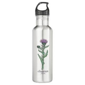 thistle / cluaran with Scottish Gaelic translation 710 Ml Water Bottle