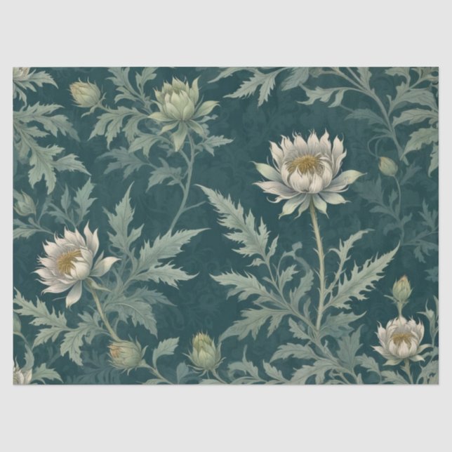 Thistle Floral Design Tissue Paper (Front)