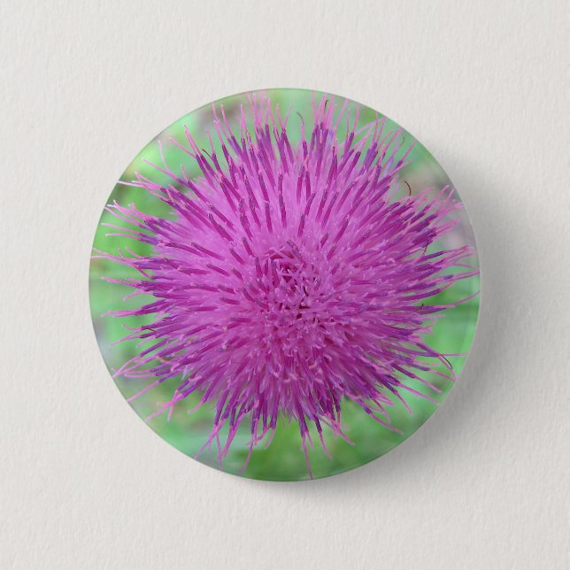Thistle Flower 6 Cm Round Badge (Front)