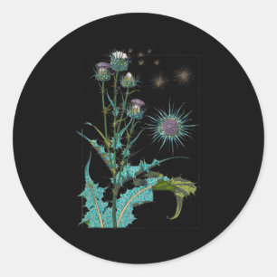 Thistle Flower Scotland Love Scottish Thistle Classic Round Sticker