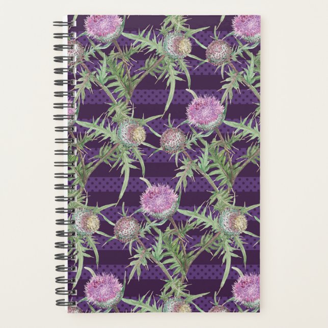 Thistle flowers violet planner (Front)
