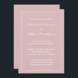 Thistle French Pink Modern Wedding Invitations<br><div class="desc">Contemporary wedding invitation - CHANGE the background colour to any colour! We show beautiful pale Thistle French Pink. DELETE them or CHANGE the colour of the rectangles accent! CHANGE the fonts, the text, the colour of the text. Use this template to design your own unique wedding invitations and coordinating pieces....</div>