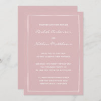 Thistle French Pink Modern Wedding Invitations