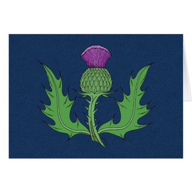 Thistle Greeting Card (Front Horizontal)