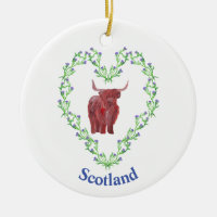 thistle heart highland cow scottish
