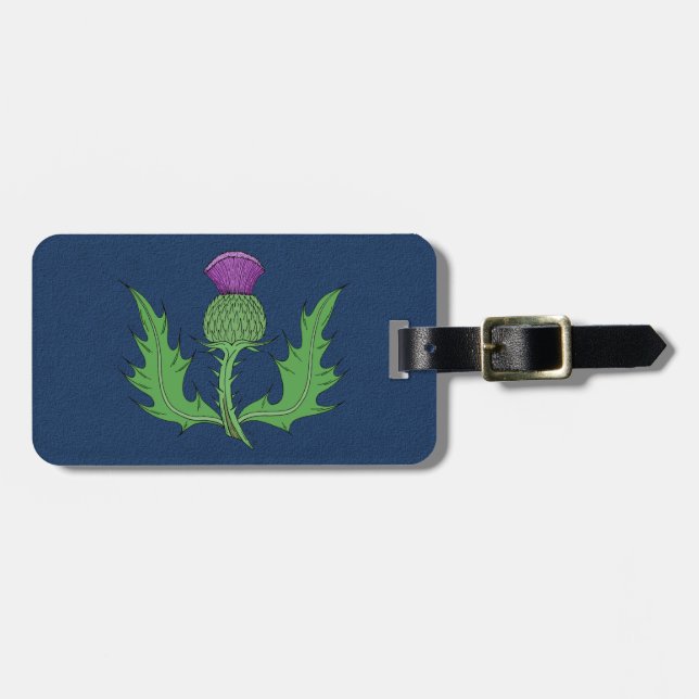 Thistle Luggage Tag (Front Horizontal)