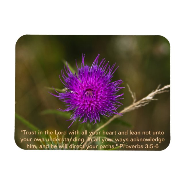 Thistle Magnet w/Scripture Verse (Horizontal)