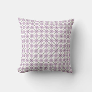 Thistle Purple and White Chequered Argyle Pattern Cushion