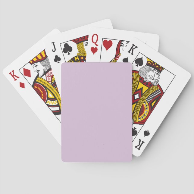 Thistle Purple D8BFD8 - Option to Add Name Playing Cards (Back)
