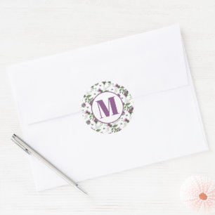Thistle Purple Monogram Envelope Seal