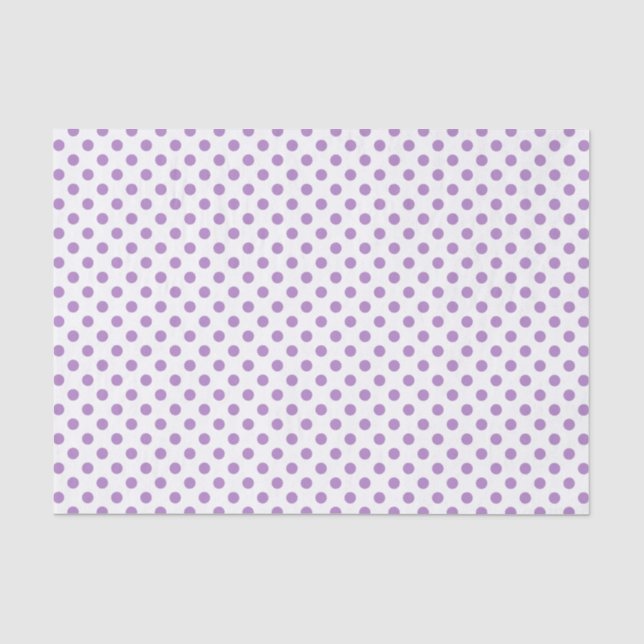 Thistle Purple Polka Dots Circles Tissue Paper (Front)