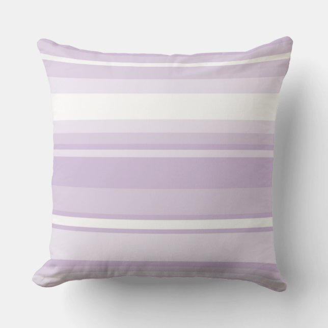 Thistle purple stripes cushion (Front)