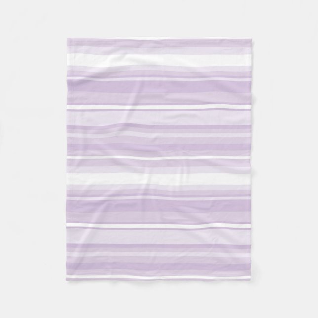 Thistle purple stripes fleece blanket (Front)